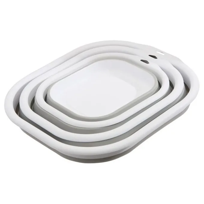 Lot de 3 bassines rétractables 3-5-10 L