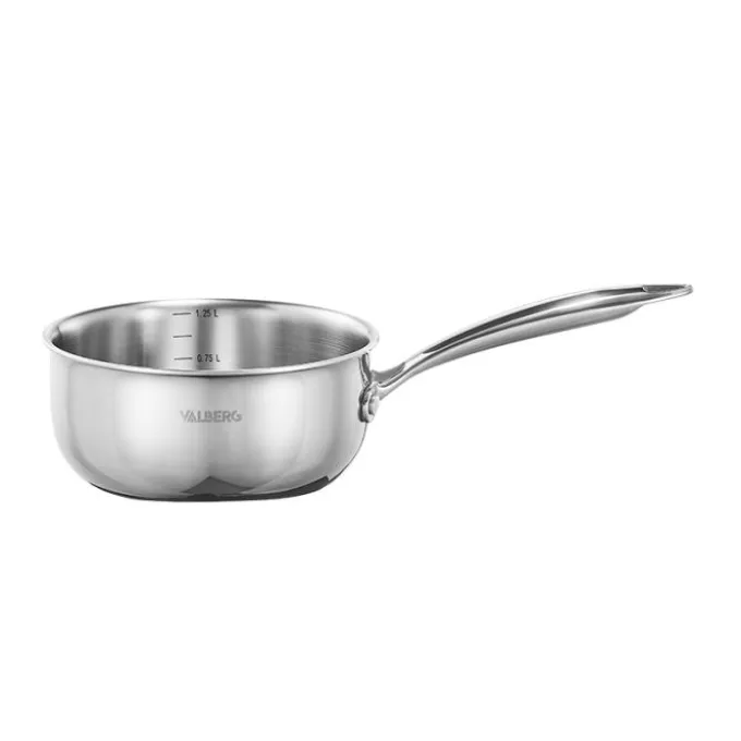 Lot de 3 casseroles VALBERG inox 18/10 triply