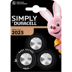 Lot de 3 Piles boutons lithium DURACELL Simply 2025 - 3V