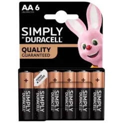 Lot de 6 Piles DURACELL Simply AA - LR06