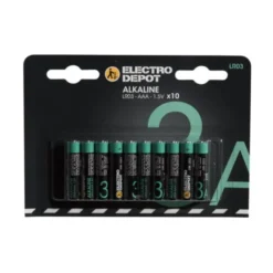 Lot de 10 Piles ELECTRO DÉPÔT Alcaline AAA - LR03