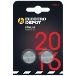 Lot de 2 Piles ELECTRO DÉPÔT CR2016 Lithium