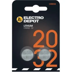 Lot de 2 Piles ELECTRO DÉPÔT CR2032 Lithium