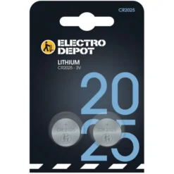Lot de 2 Piles ELECTRO DÉPÔT CR2025 Lithium