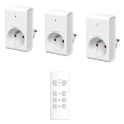 Lot de 3 prises GAO Télécommandées Blanches