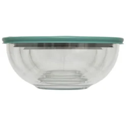 Lot de 3 saladiers verre + couvercles