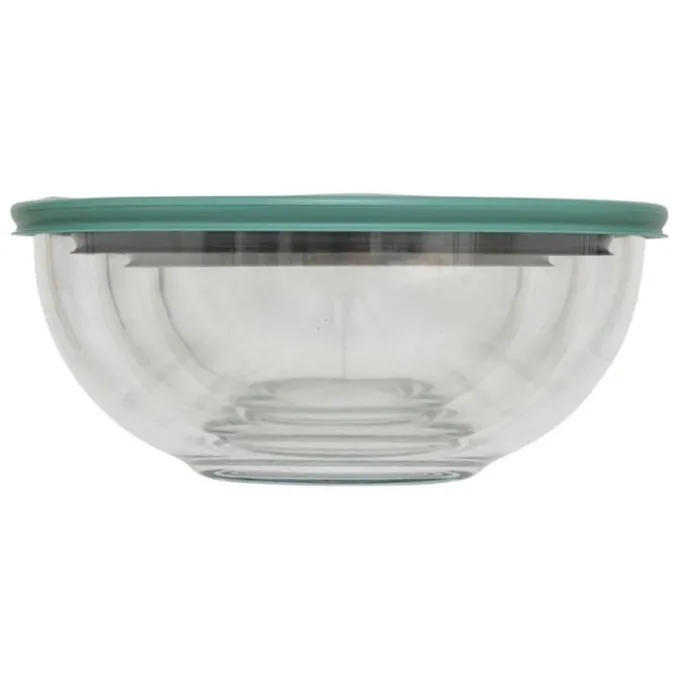 Lot de 3 saladiers verre + couvercles