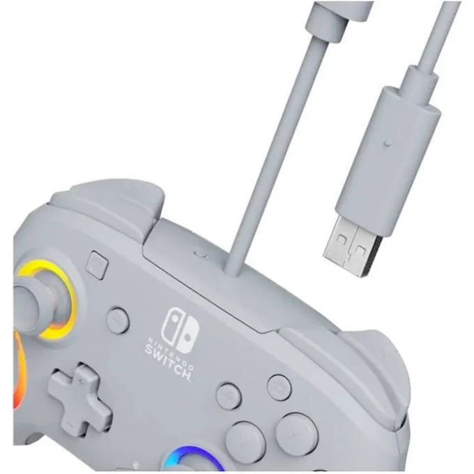 Manette filaire Switch PDP AFTERGLOW WAVE Grise