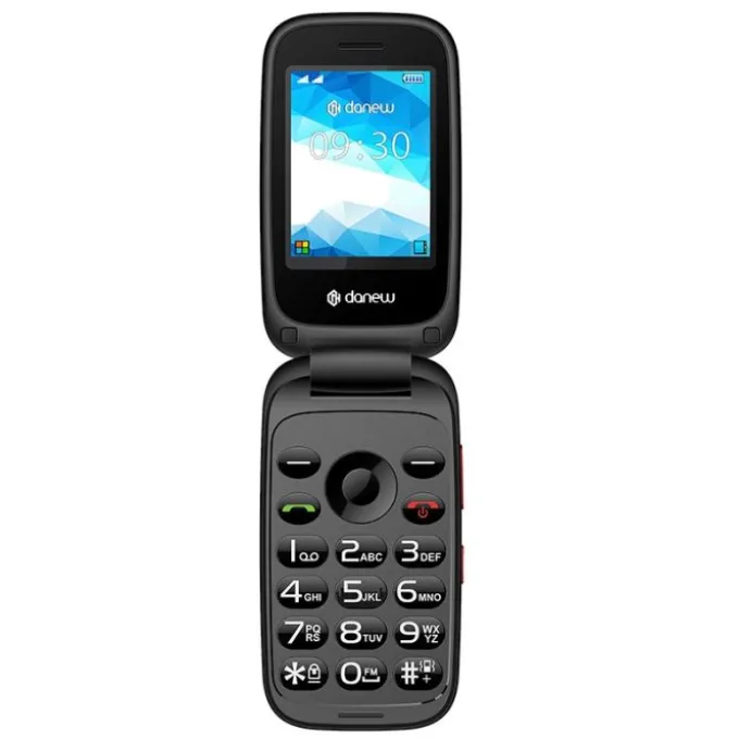 Mobile DANEW K43 4G à clapet Rouge