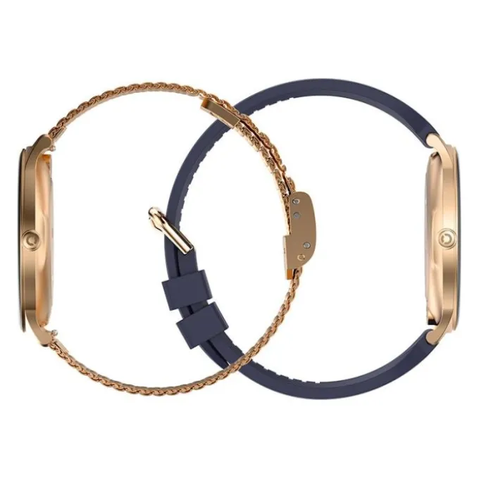 Montre connectée ECHO Rainbow Sunset bleu - Or rose - 2 bracelets