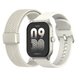 Montre connectée Echo Rainbow Mesh Blanche - 2 Bracelets