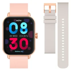 Montre connectée ECHO Rainbow Lite Rose + bracelet Gris