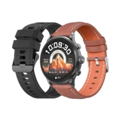 Montre connectée ECHO Rainbow Voyager Noir + Bracelet Marron
