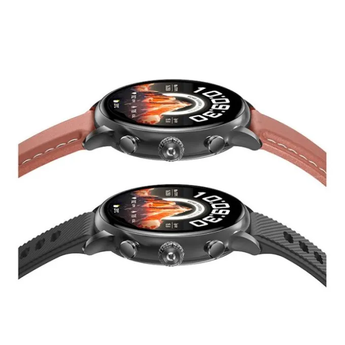 Montre connectée ECHO Rainbow Voyager Noir + Bracelet Marron