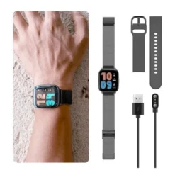 Montre connectée ECHO Rainbow Nano Bracelets Gris + Métal