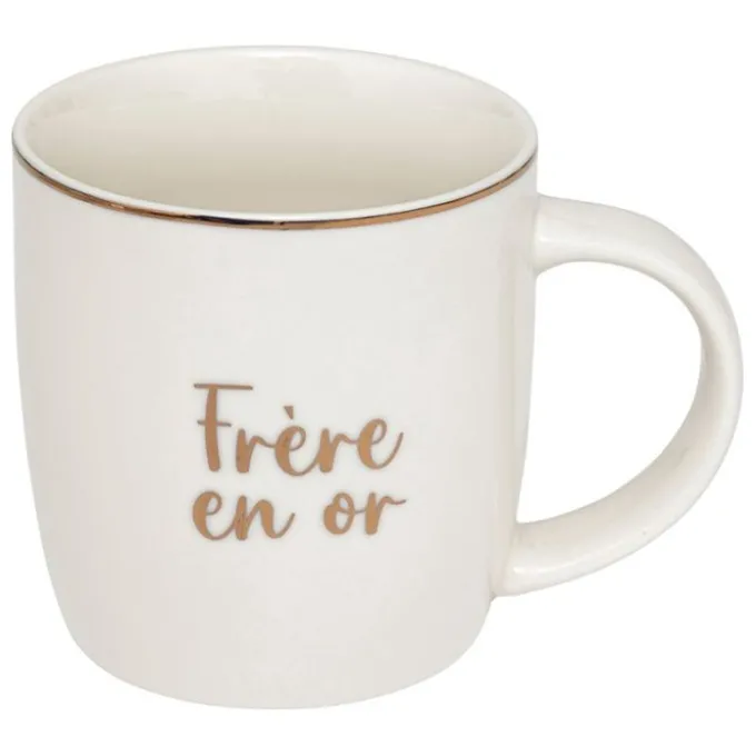 mug céramique 34cl "famille en or"