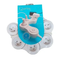 Multiprise articulée QUIRKY 5 prises avec interrupteur Blanche - Cable 1.2m