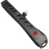 Multiprise CHACON 8 prises avec interrupteur Noire - Cable 1.5m