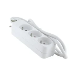 Multiprise ELECTRO DEPOT 3 prises Blanche - Cable 1m