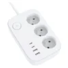 Multiprise ELECTRO DEPOT 3 prises + 2 USB + 2 USB-C avec interrupteur Blanche - Cable 1.5m