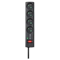 Multiprise parafoudre EATON 4 prises Noire - Cable 1m