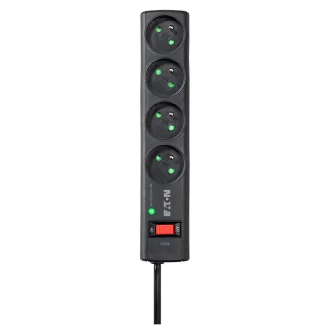 Multiprise parafoudre EATON 4 prises Noire - Cable 1m
