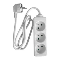 Multiprise ZENITECH 3 prises Blanche