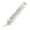 Multiprise ZENITECH 6 prises + 2 USB-A avec interrupteur Blanche - Cable 1.5m