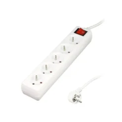 Multriprise ELECTRO DEPOT 5 prises avec interrupteur Blanche - Cable 1m