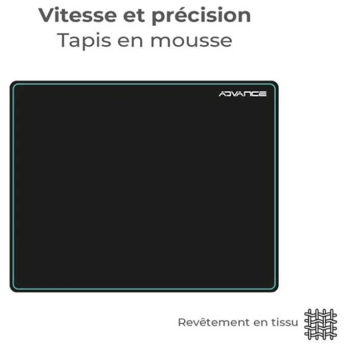 Pack ADVANCE ELITE wireless combo - Clavier et Souris Sans Fil + Tapis AZERTY Slim Design