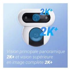 Pack caméra de sécurité EZVIZ HB90 4MP 2K+ avec panneau solaire et carte MSD 64Go