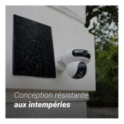 Pack caméra de sécurité EZVIZ HB90 4MP 2K+ avec panneau solaire et carte MSD 64Go