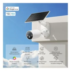 Pack caméra de surveillance TAPO TC82 KIT 3MP 2K + panneau solaire