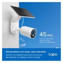 Pack caméra de surveillance TAPO TC82 KIT 3MP 2K + panneau solaire