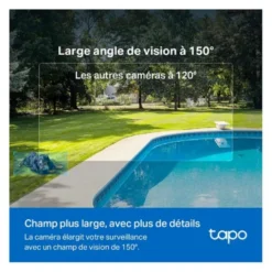 Pack caméra de surveillance TAPO TC82 KIT 3MP 2K + panneau solaire