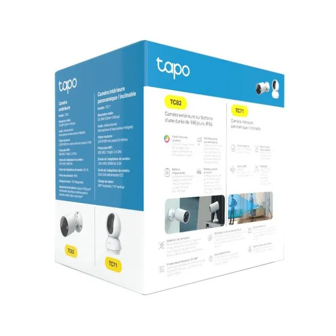 Pack de caméras de surveillance intérieur et extérieur TC82 + TC71