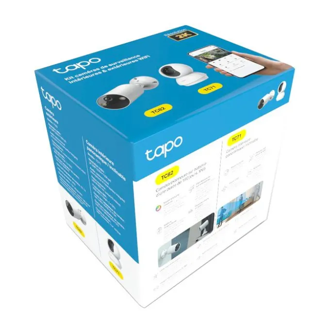 Pack de caméras de surveillance intérieur et extérieur TC82 + TC71