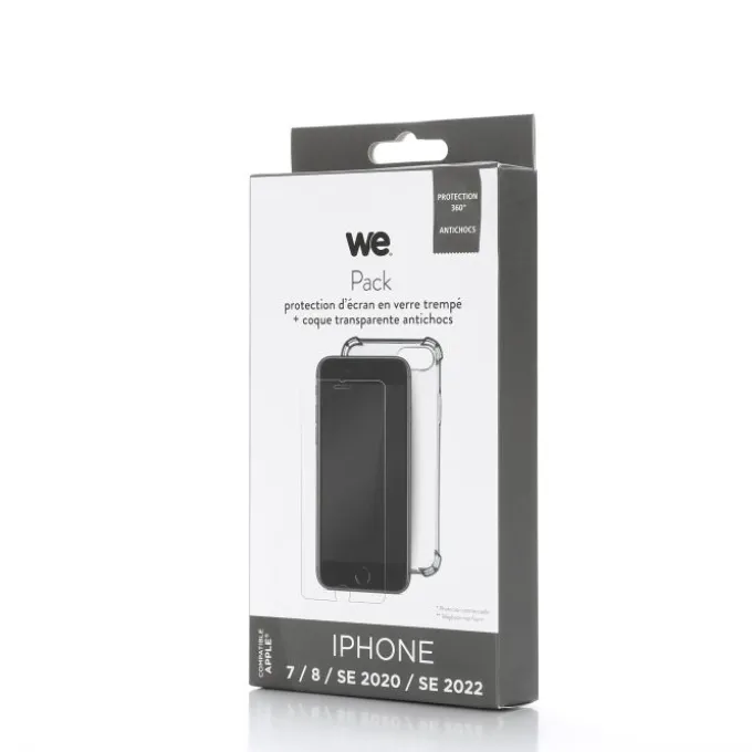 Pack Film de protection + Coque WE APPLE iPhone 7/8/SE