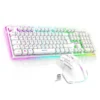 Pack Gamer Spirit of Gamer - Clavier Sans Fil AZERTY FR RGB + Souris 4800 DPI, Rechargeable, Aluminium, PC/PS4/PS5/Xbox - Blanc