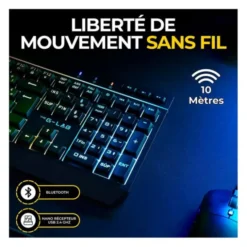 Pack gaming THE G-LAB COMBO ELECTRON 4en1 clavier et souris sans fil
