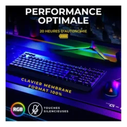 Pack gaming THE G-LAB COMBO ELECTRON 4en1 clavier et souris sans fil