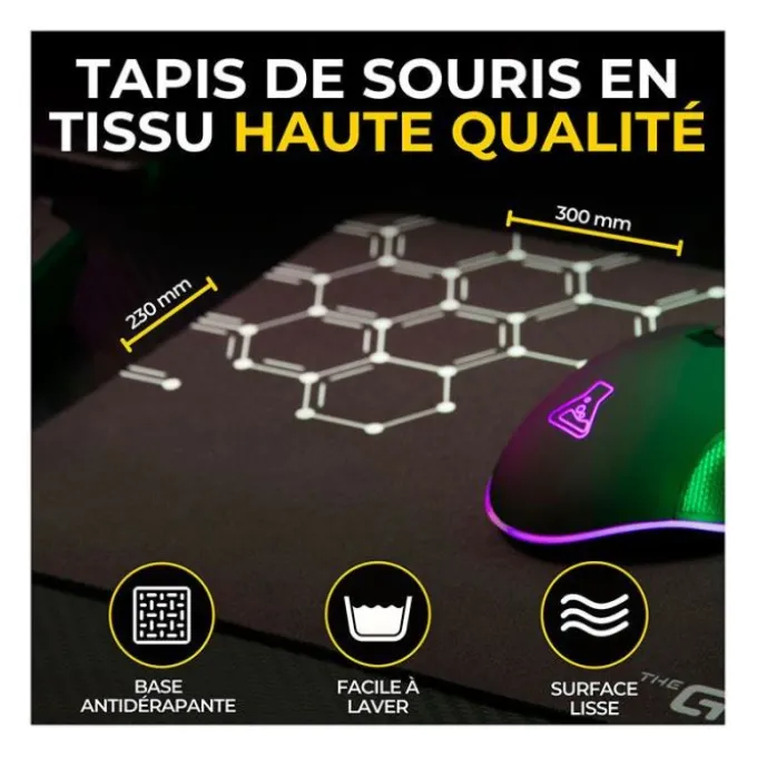 Pack gaming THE G-LAB COMBO ELECTRON 4en1 clavier et souris sans fil