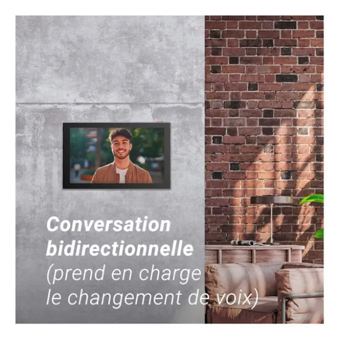 Pack Visiophone connecté EZVIZ FHD HP5 avec écran tactile + 4 badges
