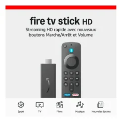 Passerelle Multimédia FIRE STICK TV AMAZON HD 2024 avec télécommande