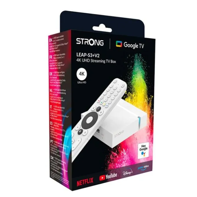 Passerelle Multimédia STRONG LEAP S3+ V2 Google TV box UHD 4K