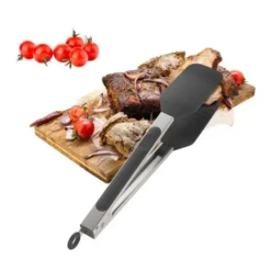 Pince de cuisine inox et silicone