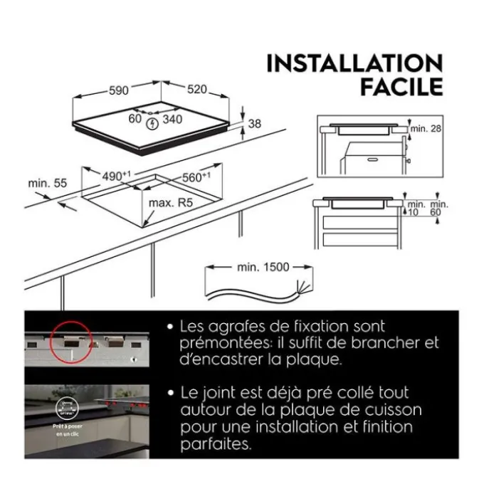 Plaque de cuisson ELECTROLUX LR633CK