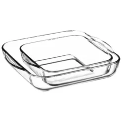Plat verre carré MENASTYL en lot 22/28cm