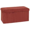 Pouf double 76x38x38cm velours terracotta