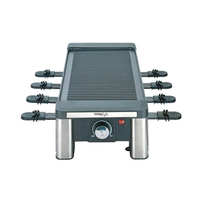Raclette & grill/pierre COSYLIFE 8 personnes CL-R8PSSDCS